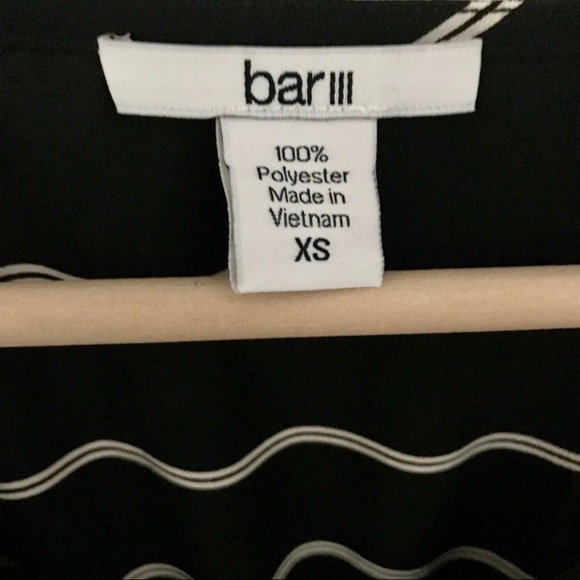 Bar III black & white striped long sleeve dress - Picture 5 of 6